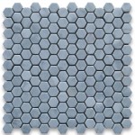 Carrara White Marble Hexagon Tumbled Mosaic 1 inch